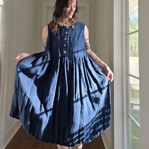 Not Perfect Linen Dress 1X